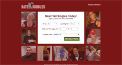Desktop Screenshot of datetallsingles.com