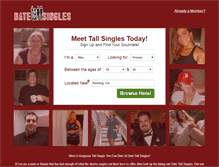 Tablet Screenshot of datetallsingles.com